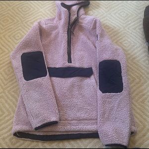 Pink and purple north face fleece